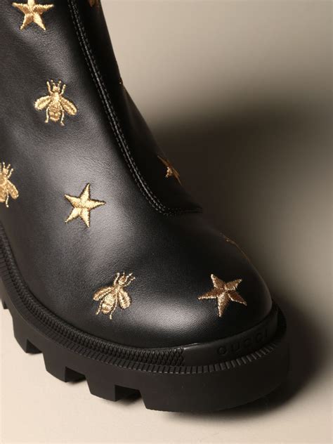 gucci black boots with stars